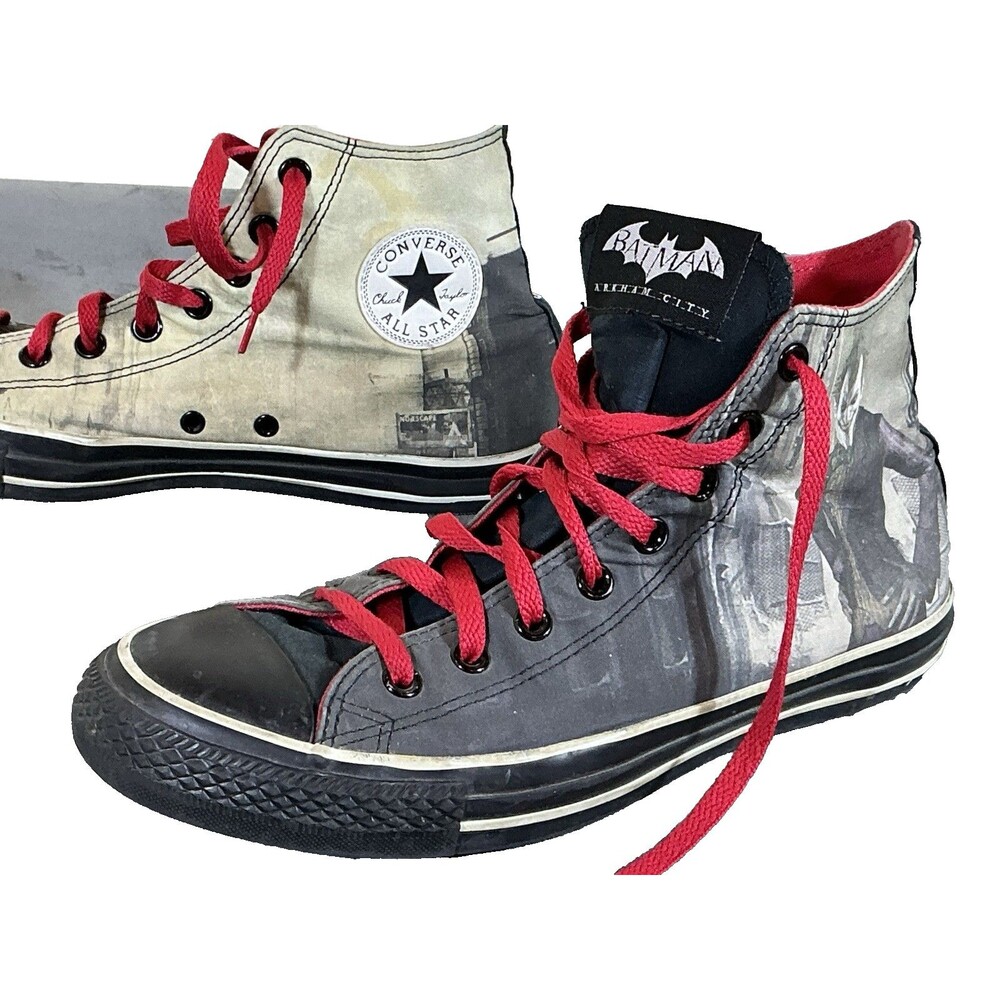 Batman Arkham City Joker Converse All Star Shoes 10 M Men's All Star Sneaker - Picture 4 of 14